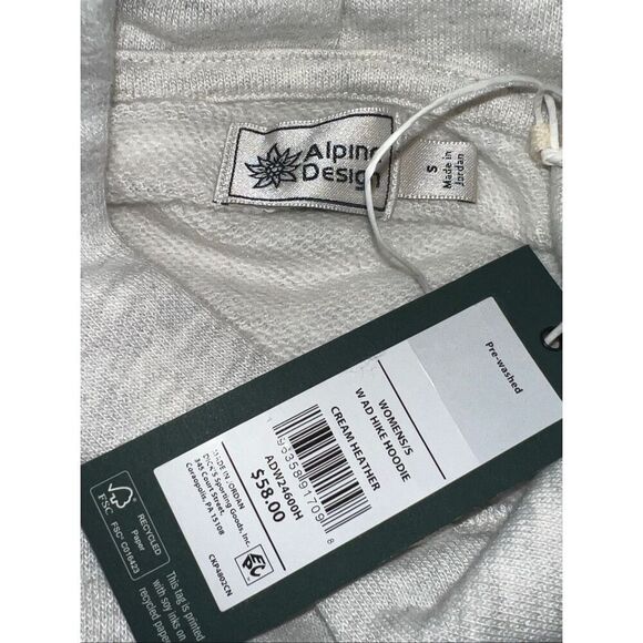 Alpine design women’s small cream heather hike hoodie pull over SOFT new - Picture 7 of 7